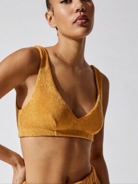 Donni. Sweater Bralette Dijon Size Medium